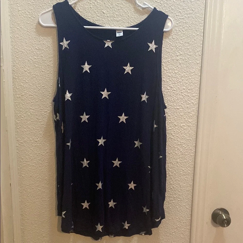 Old Navy Star print Sleeveless Top XL - Picture 1 of 4